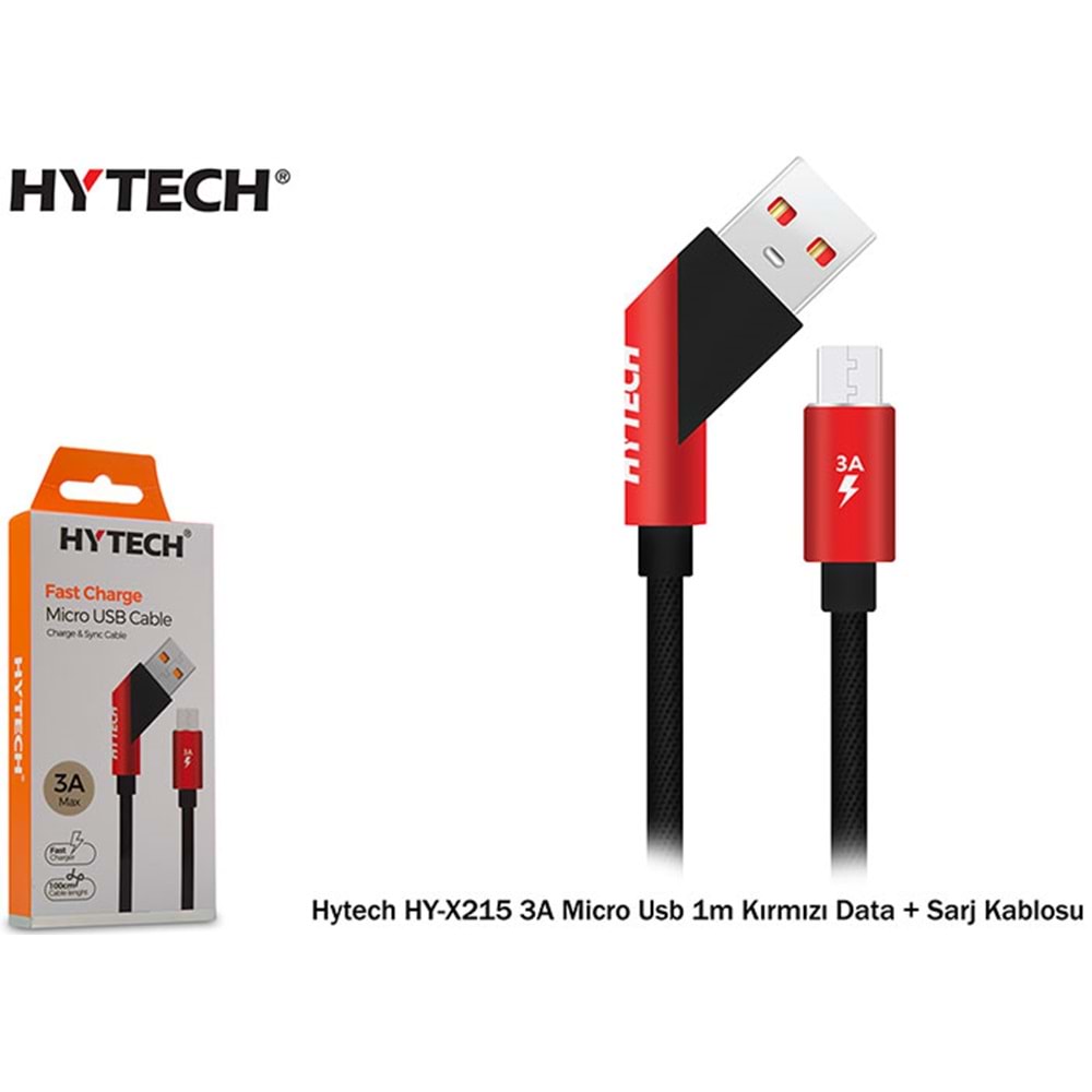 Hytech HY-X215 3A Micro Usb 1mt Data + Sarj Kablosu