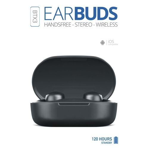 Powerway BTX3 Earbuds Stereo TWS Kablosuz Kulak İçi Bluetooth Kulaklık