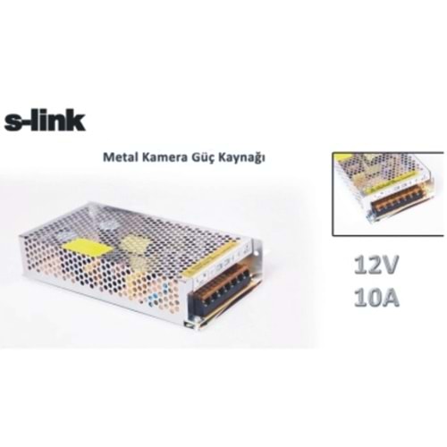 S-link SL-KA150 12V 10A Metal Kamera Güç Kaynağı