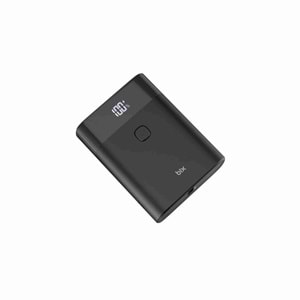 Bix PB20W 10000mAh 20W Type-C ve USB-A SCP 22.5W QC 3.0 18W Çift Çıkışlı Dijital Ekranlı Mini Siyah Powerbank