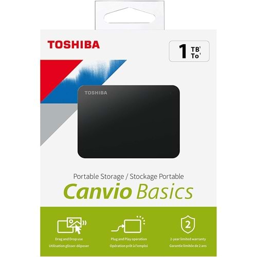 Toshıba 1 TB Canvıo Basıcs Portable External USB 3.0 HDTB410EK3AA Harici Hdd