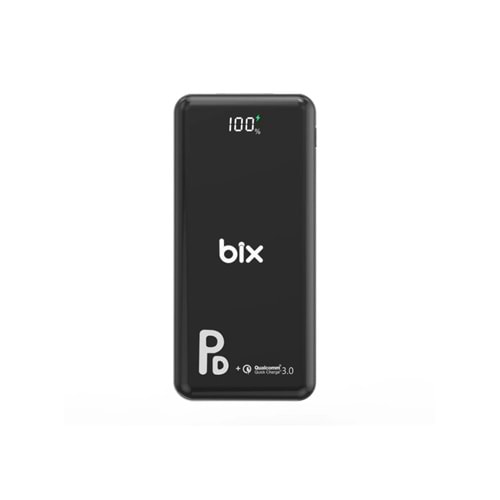 Bix BX-PB101-PD 18W Üç Çıkışlı PD Qualcomm 3.0 10000 MAh Powerbank