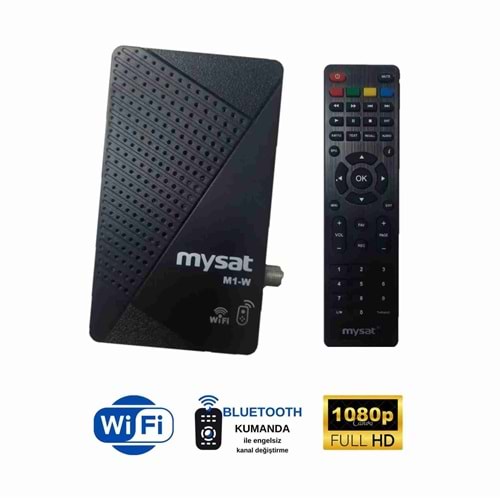 Mysat M1-W Youtube, Wifi Full Hd + Bluetooth Kumanda Dijital Uydu Alıcı